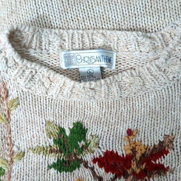 Chrysantheme Fall Leaf Sweater - Large - Picture 5 of 9